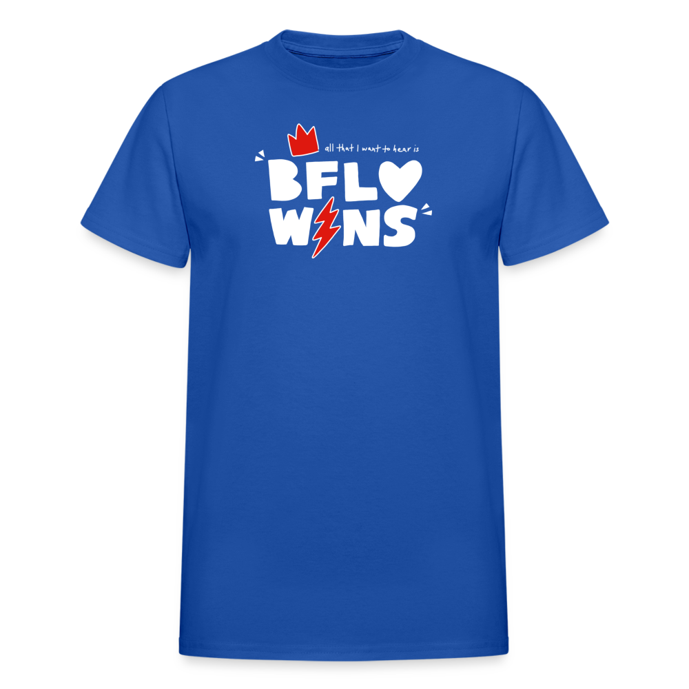BFLO WINS (Red) Gildan Ultra Cotton Adult T-Shirt - royal blue