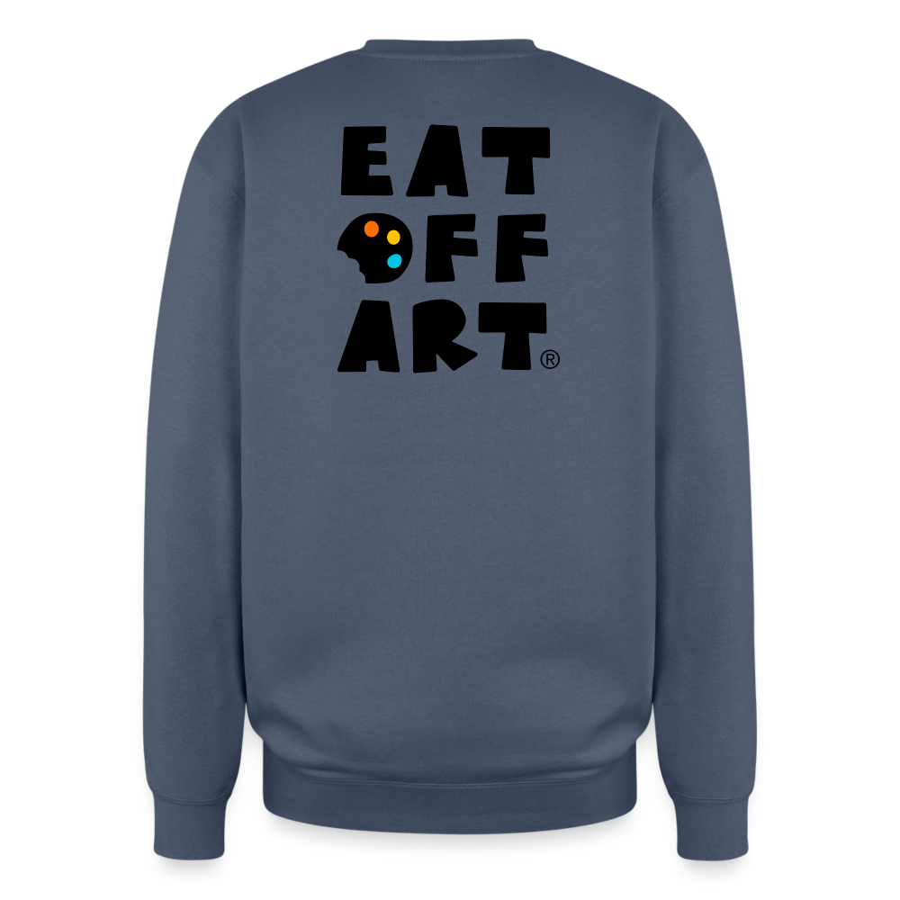 Eat Off Art Cookie/Palette Crewneck Sweatshirt - stone blue