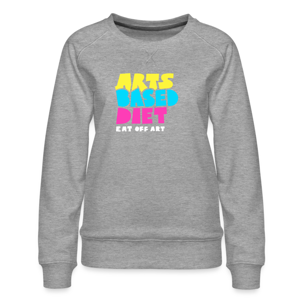 Arts Based Diet - Womens Wide Neck - heather grey
