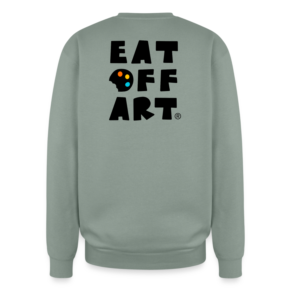 Eat Off Art Cookie/Palette Crewneck Sweatshirt - sage