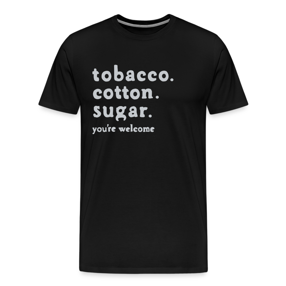 tobacco. cotton. sugar. - black