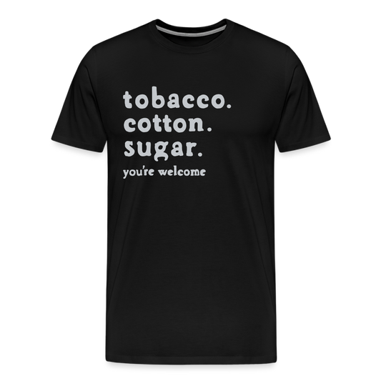 tobacco. cotton. sugar. - black