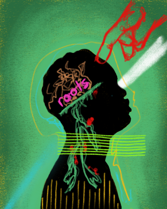 Green Silhouette Art Print