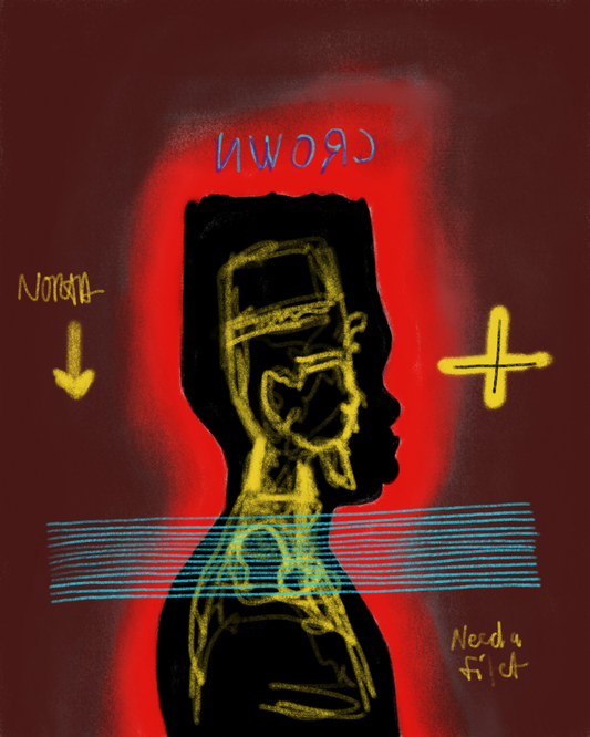 Maroon Silhouette Art Print