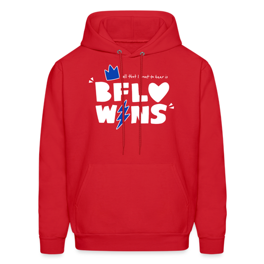 ALT> Bflo Wins - Men's Red Hoodie - red