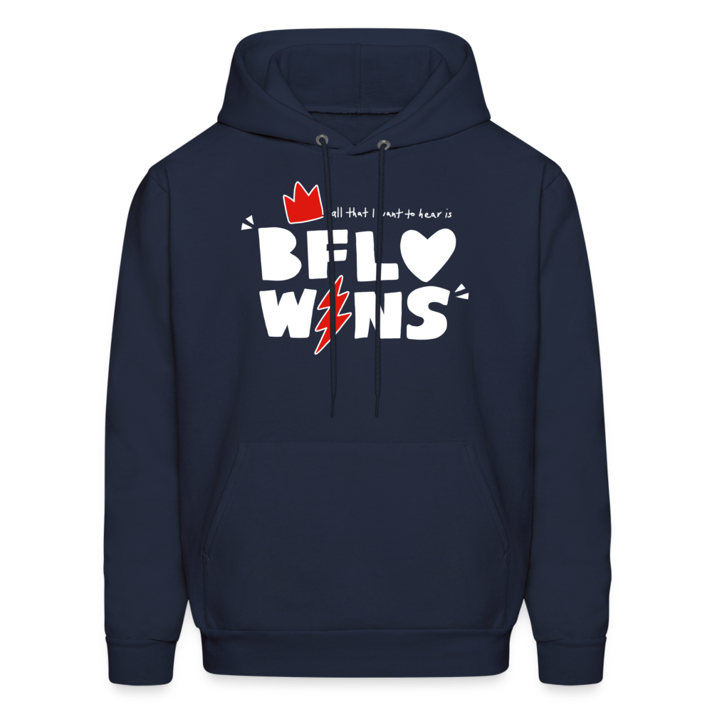ALT> Bflo Wins - Men's Blue Hoodie - navy