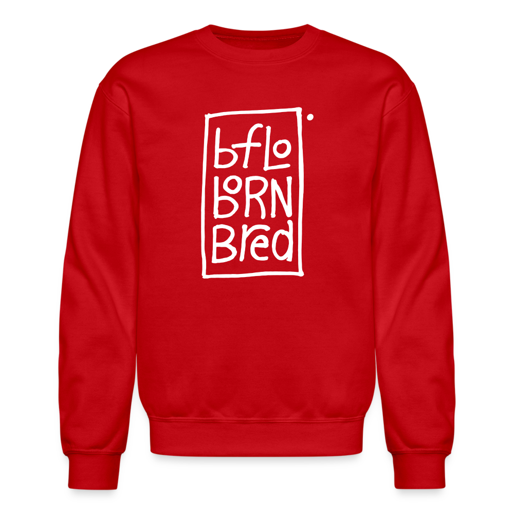 Bflo Born Bred Unisex Sweatshirt - red