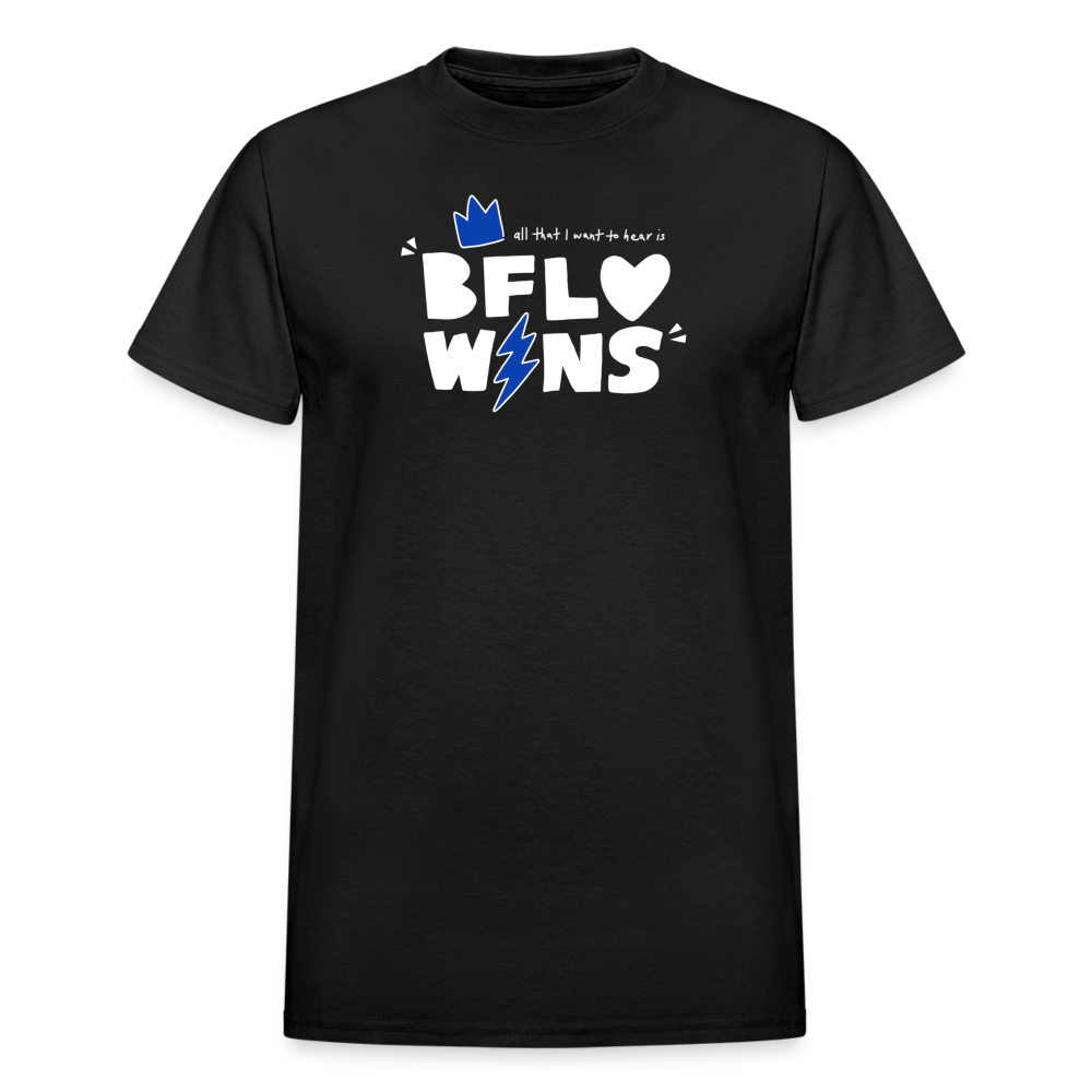 BFLO WINS (Blue) Gildan Ultra Cotton Adult T-Shirt - black