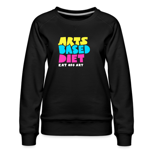 Arts Based Diet - Womens Wide Neck - black