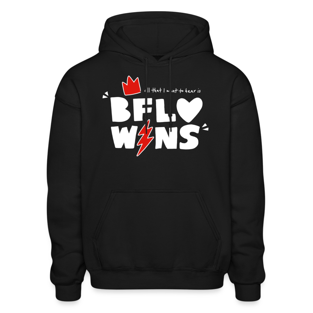 BFLO WINS (Red) - Gildan Heavy Blend Adult Hoodie - black