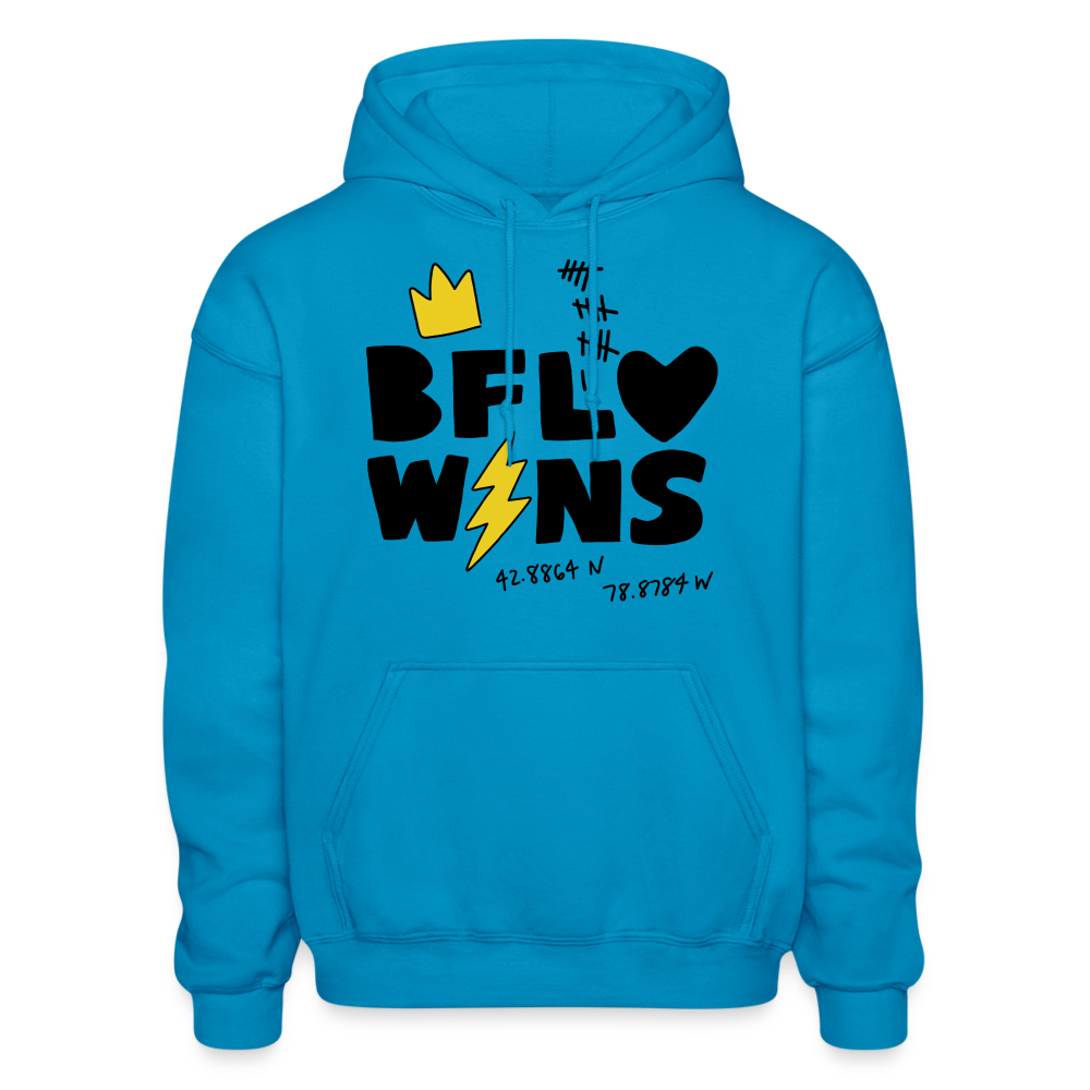 BFLO WINS Electric Hoodie - turquoise