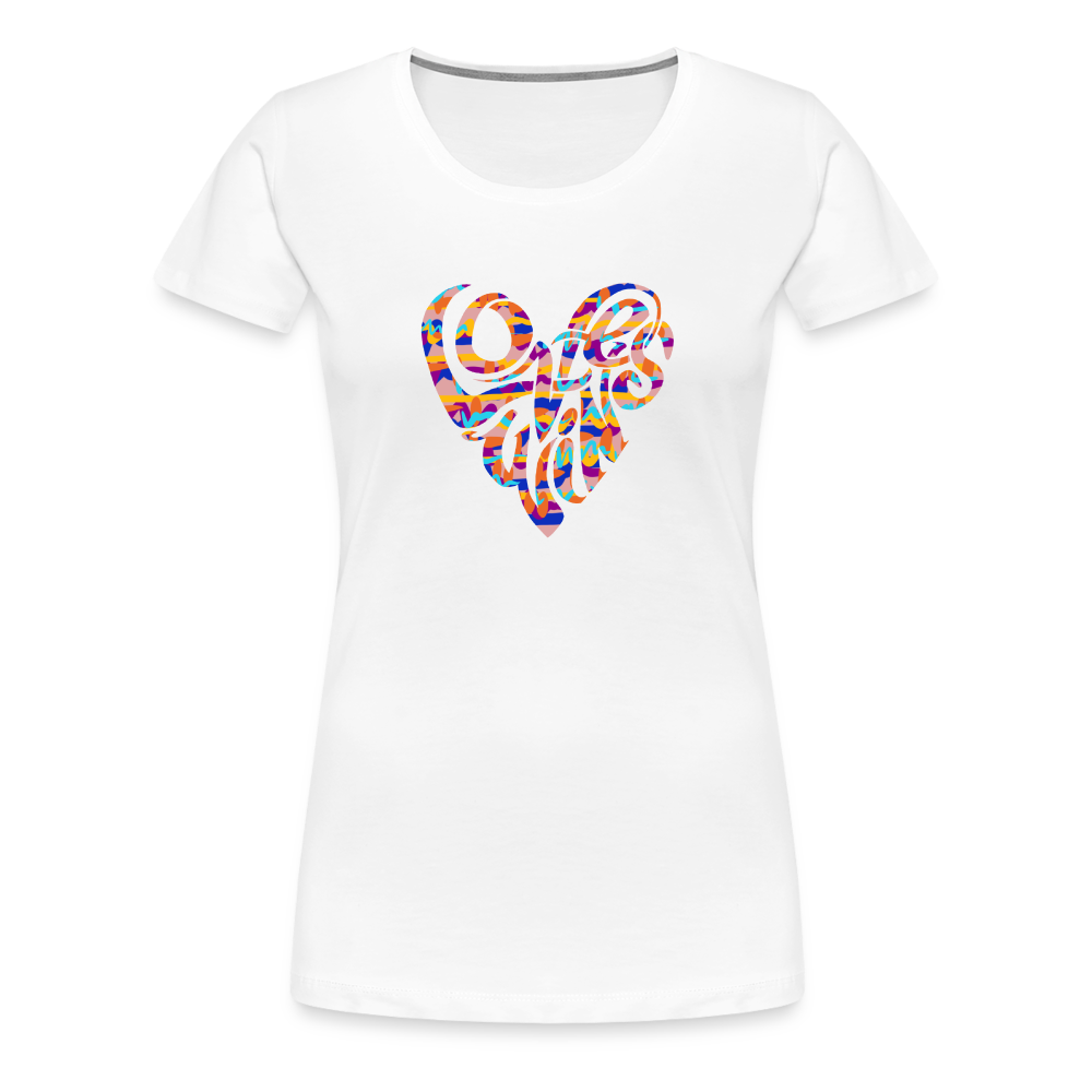 Love Wins Heart (Women’s) Premium T-Shirt - white