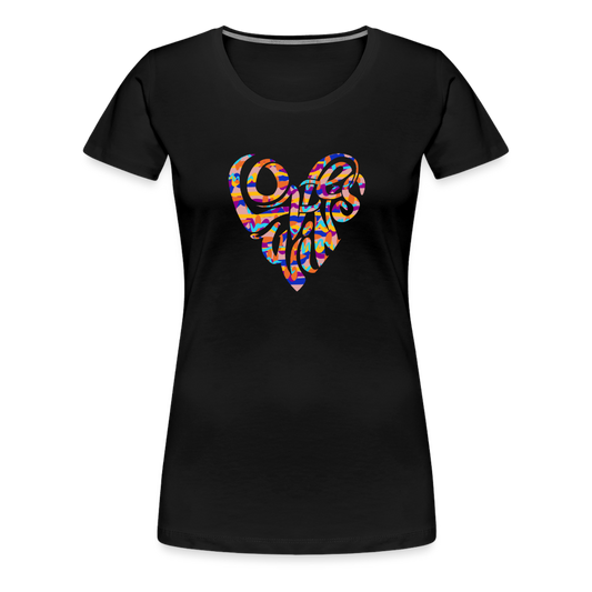 Love Wins Heart (Women’s) Premium T-Shirt - black
