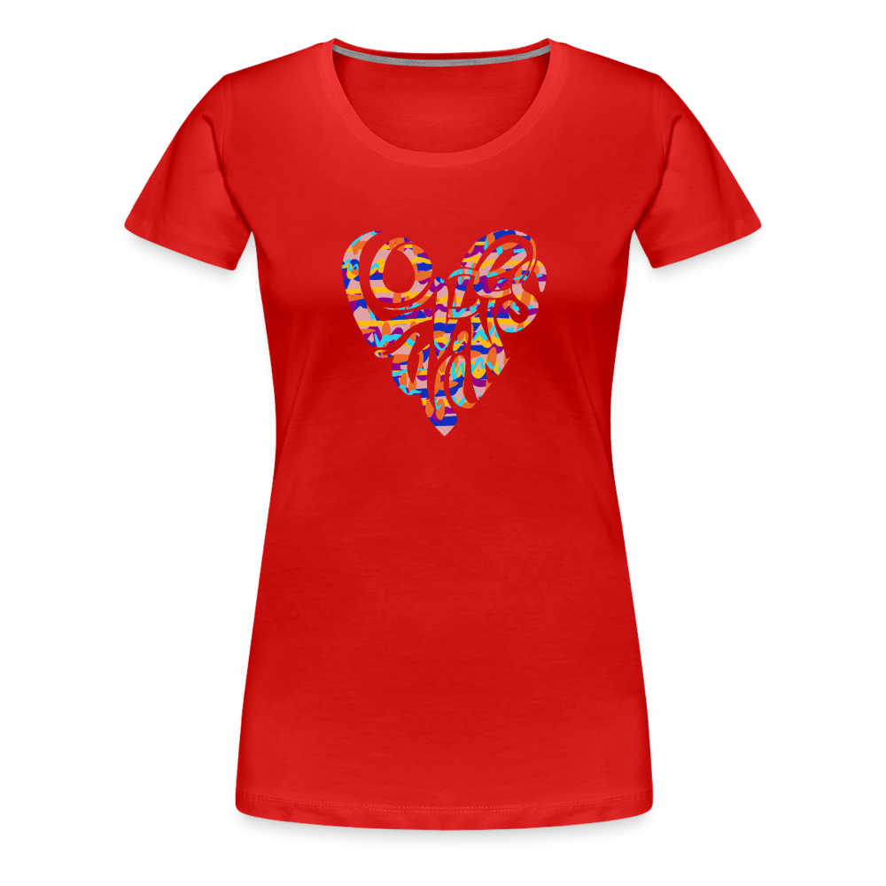 Love Wins Heart (Women’s) Premium T-Shirt - red