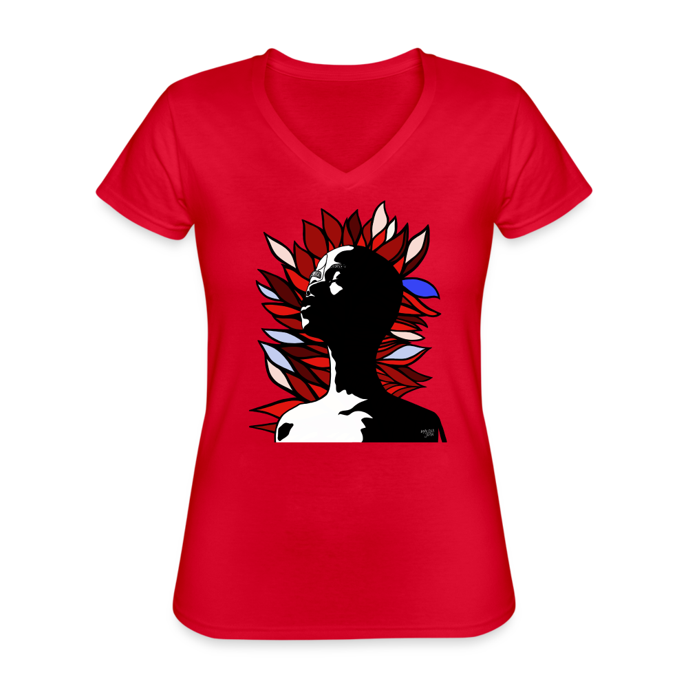 In These Colors Women's V-Neck - red