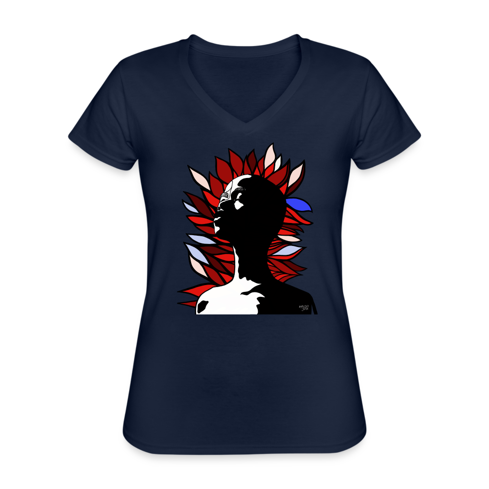 In These Colors Women's V-Neck - navy